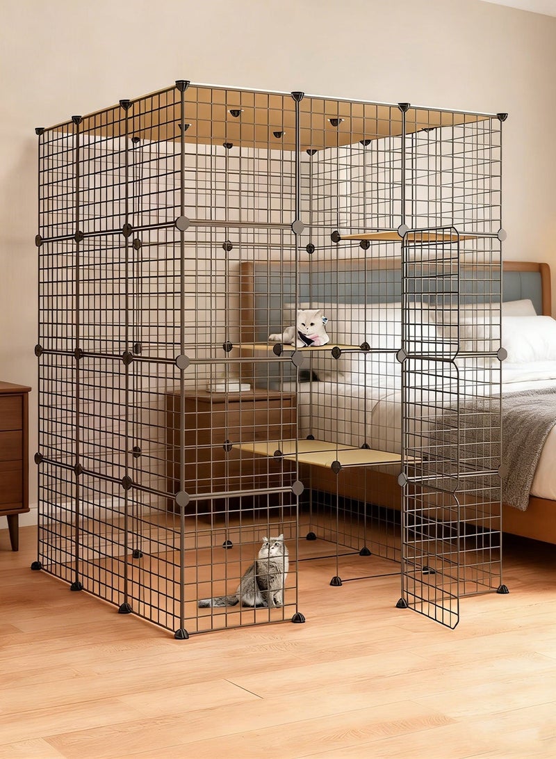 Kidle Cat Cage Enclosure Extra Large Free Space Detachable Indoor Large Cat House for 1-4 Cats - Image 5